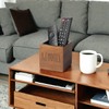 LBEMEY Acacia Wood Remote Control Holder, TV Remote Holder, Remote