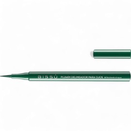 Plumín Delineador de Ojos Bissú - Precisión y Durabilidad, Resistente al Agua, Negro Intenso (04 Verde)