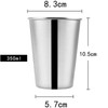 Set of 2 Stainless Steel Mugs, Stackable Stainless Steel Water