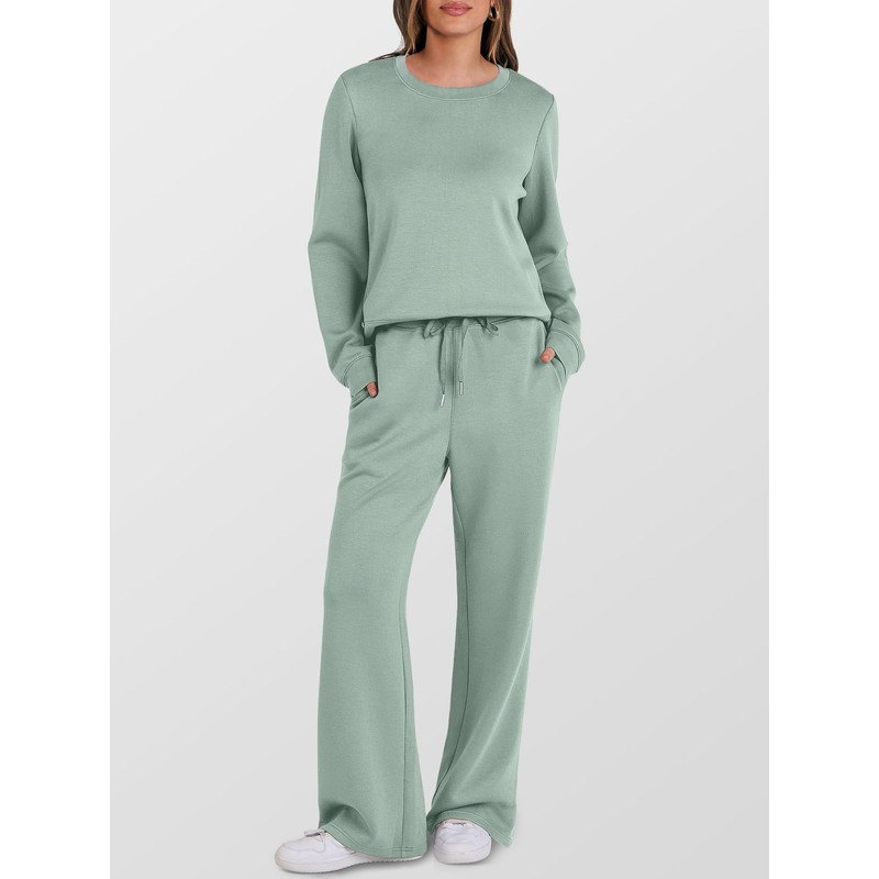 ANRABESS Women's 2 Piece Lounge Sets Casual Travel Outfits Wide