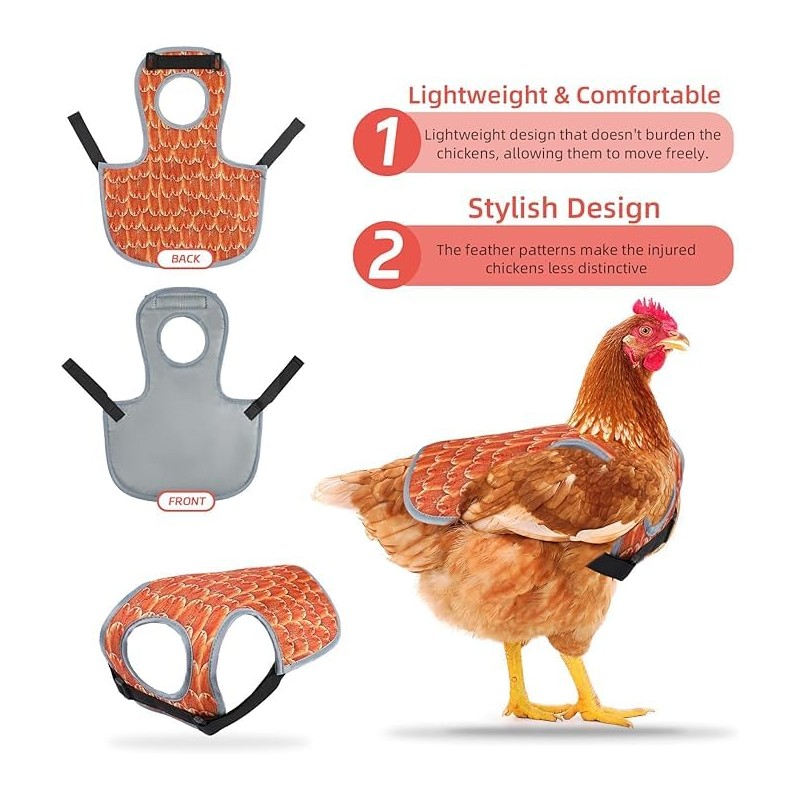 MYWSN Chicken Saddle for Hens - Back Protector, Apron, Sweater