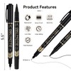 deli deli Twin Tip Permanent Markers, Fine Point and Ultra