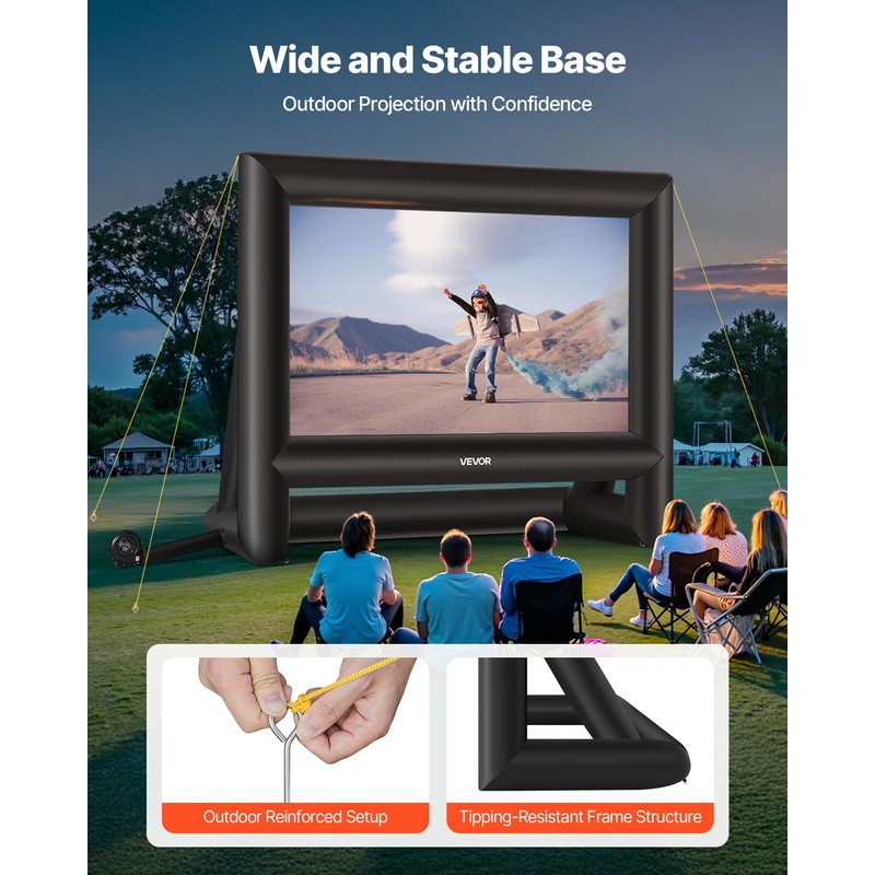 VEVOR 18FT Inflatable Movie Screen, Inflatable Projector Screen with Portable