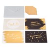 Papyrus Blank Cards with Envelopes, Gold, Black and Cream (16-Count)
