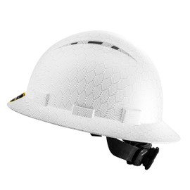 ProtectX Full Brim Hard Hats Vented Construction Helmets OSHA Approved Safety Hardhats 6-Point Suspension Cascos De Construccion White