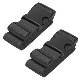 Luggage Strap YUTOU Pack of 2 Luggage Straps Long Luggage Strap Luggage Strap Travel Luggage Strap Backpack Strap with Adjustable Buckles (Black)