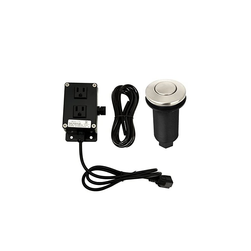Akicon Garbage Disposal Kitchen Air Switch Kit, Dual Outlet Sink