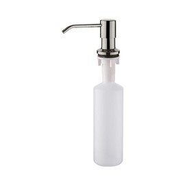 Ibergrif M34027A Sink Dispenser Pump, Kitchen Sink Soap Dispenser Built in 400ml Liquid, 360° Rotation Nozzle, for Bathroom and Dish Lotion Sink, Stainless Steel, Grey