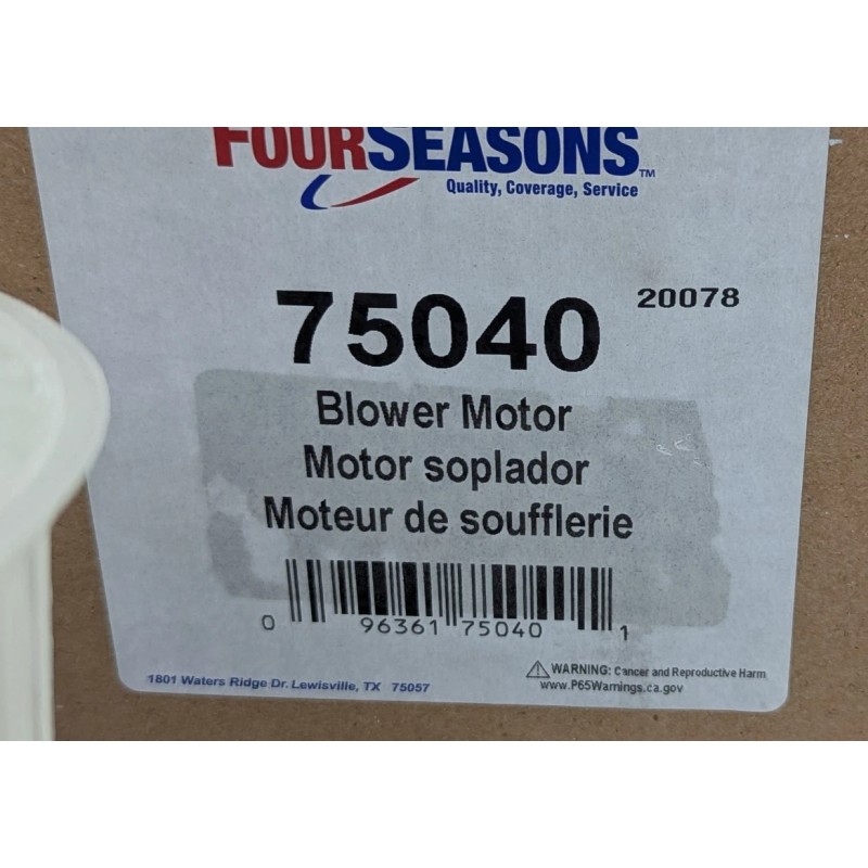 Four Seasons 75040 Blower Motor for Freightliner 108SD 114SD 2012-2022