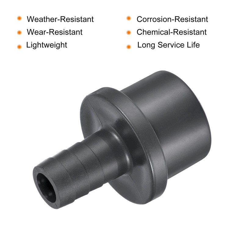 sourcing map PVC Pipe Fitting 16mm Barbed x 32mm OD
