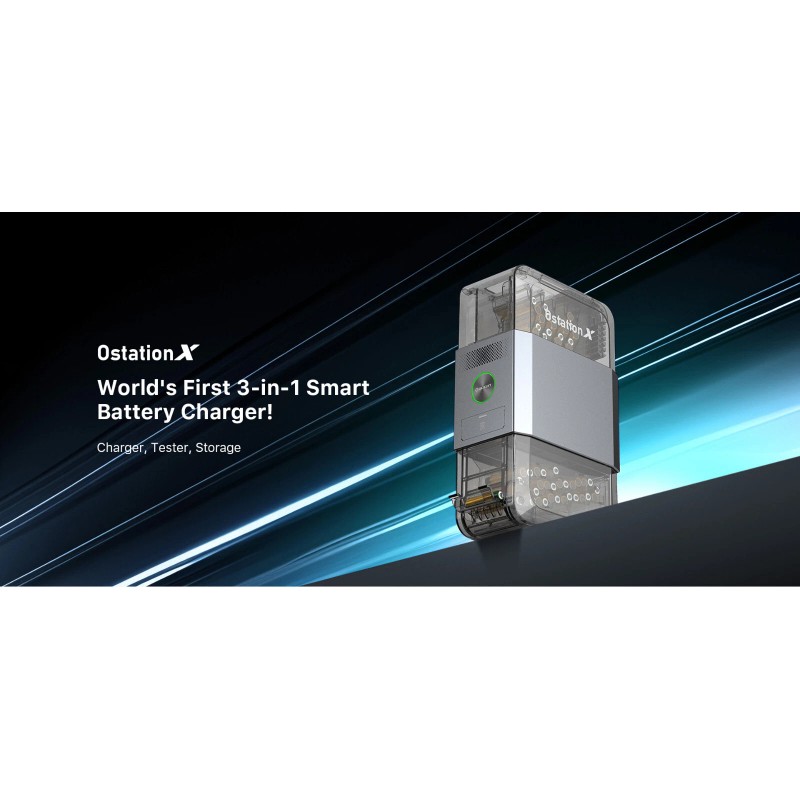 Olight Ostation X 3-in-1 Automatic Rechargeable AAA Battery Charger w/Adapter