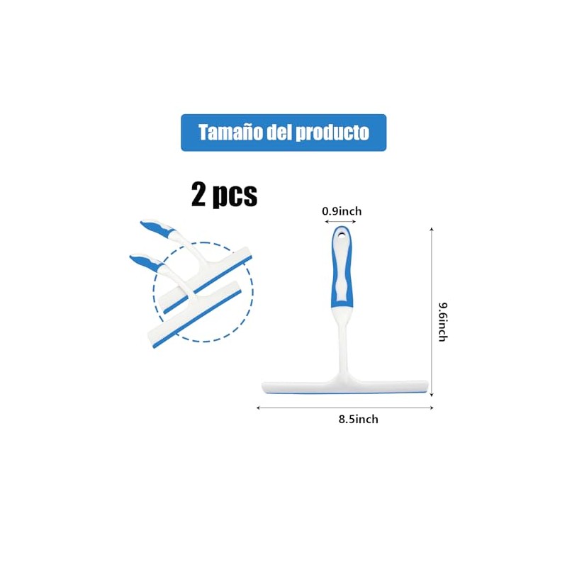 Jalador para Vidrios, Raspador de Microfibra y Limpiador de Ventanas