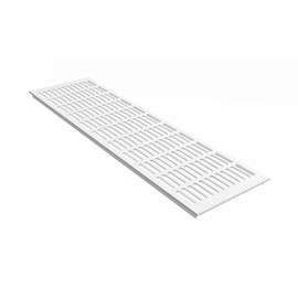 MS Beschläge Exhaust Air Supply Air Grille White RAL9016 Aluminium Ventilation Grille 150 mm Wide Bridge Plate Heating Cover Traffic White Ventilation Sheet Powder Coated Length 300 mm