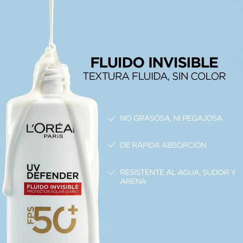 Oreal Paris Protector Solar Fluid Fps50 Defender 40ml