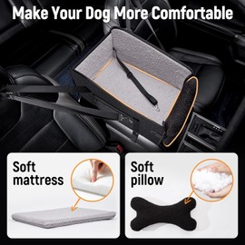 YJGF Center Console Dog Car Seat,Pet Car Seats for Small Dogs,Under 30 lbs