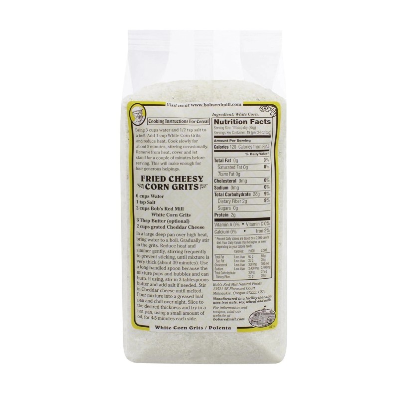 White Bob's Red Mill White Corn Grits/Polenta, 24 Ounce, Pack