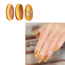 Magnetic Nail Kaguya Magnet Wrapped in Moonlight, Gold, Magnetic Powder, Color Gel, Clear Color, Color Gel, Popular, Self Gel Nail, Easy and Cute, 0.2 oz (03 g)
