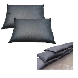 2-Pack 23.62" x 15.75" Water Activated Flood Bags Sandless Sandbags for Flooding Black