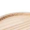 Clip On Tray Natural Bamboo 9.8in Round Home Couch Sofa