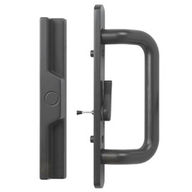 Easy Fix Hardware Handle Set for Sliding Glass Patio Doors | Door Handle Replacement for Sliding Glass Door Repair, Right-Handed Orientation, No Mortise Lock | Offset Latch Handle (Bronze)