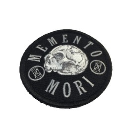 Memento Mori Remember Death - Embroidered Morale Patch (Black)