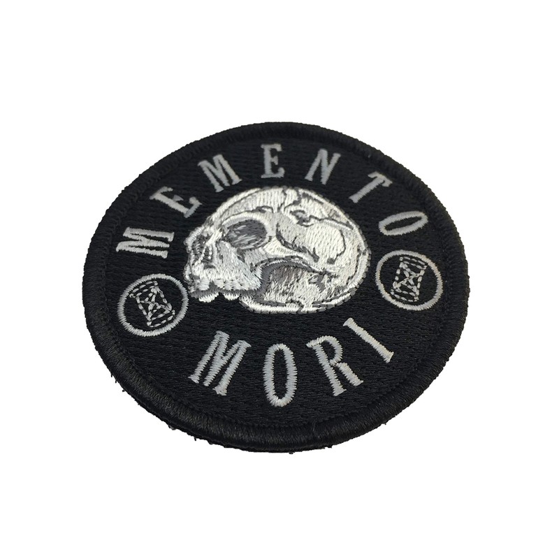 Memento Mori Remember Death - Embroidered Morale Patch (Black)
