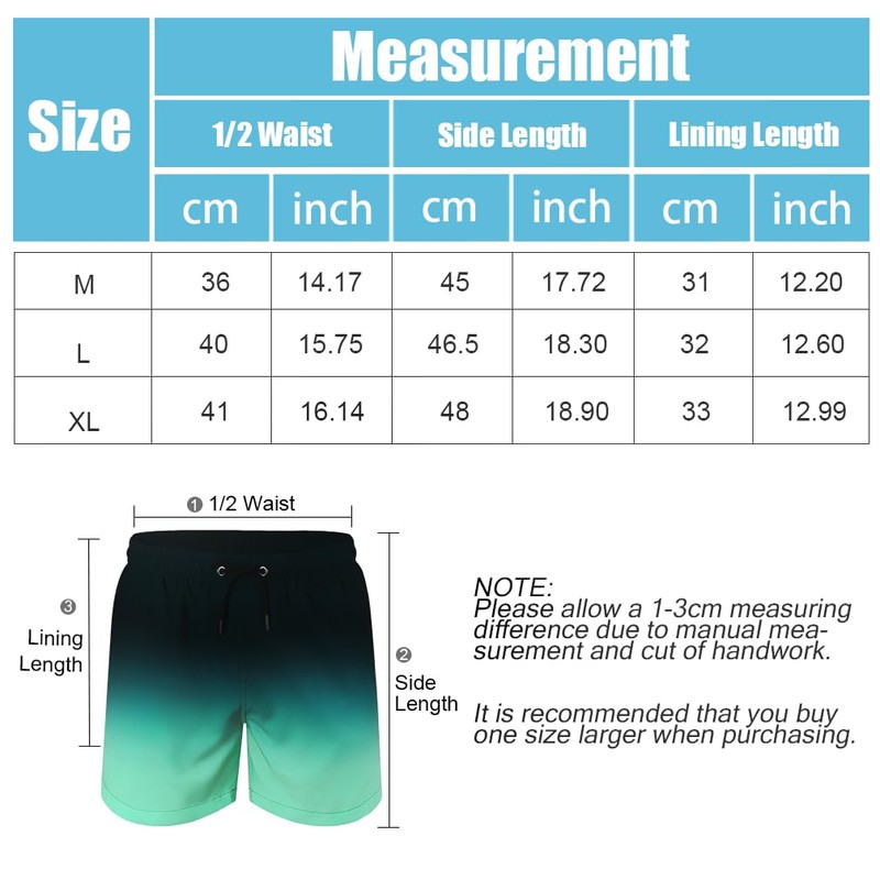 flintronic Men's Swimming Trunks with Compression Liner 2 in 1,
