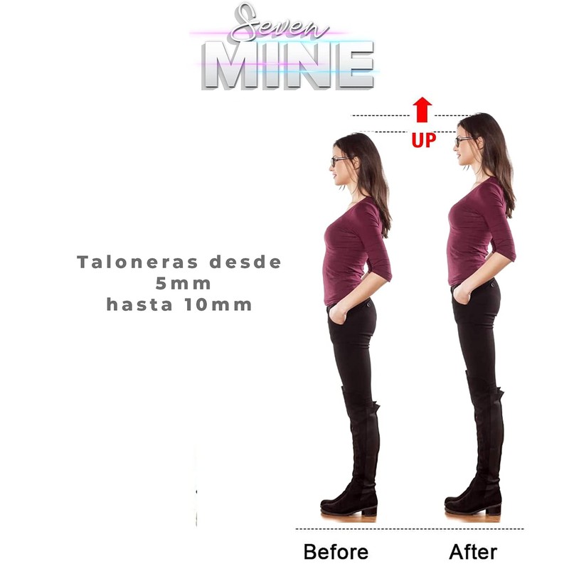 SEVEN MINE Talonera de Aumento de 9mm (1 Par) Fabricada