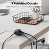BN-LINK 6+9+12 Ft Indoor Extension Cord, Brown, 3-Outlet Polarized Flat