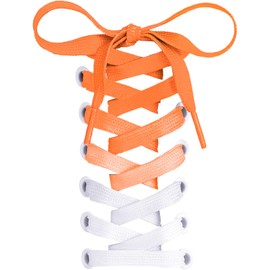 High Five Shoelaces, Gradient Shoelaces, Flat Laces, 37.4, 47.2, 55.1 inches (95 cm), 47.2 inches (120 cm), 55.1 inches (140 cm), Sneakers, Low Cut, Cute, Set of 2, 1 Pair, orange, 140