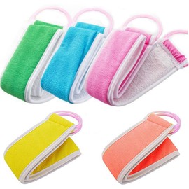3pcs Loofahs Exfoliating Loofah Back Scrubber For Shower Double Side Scrubbing Strap Body Bath Sponge