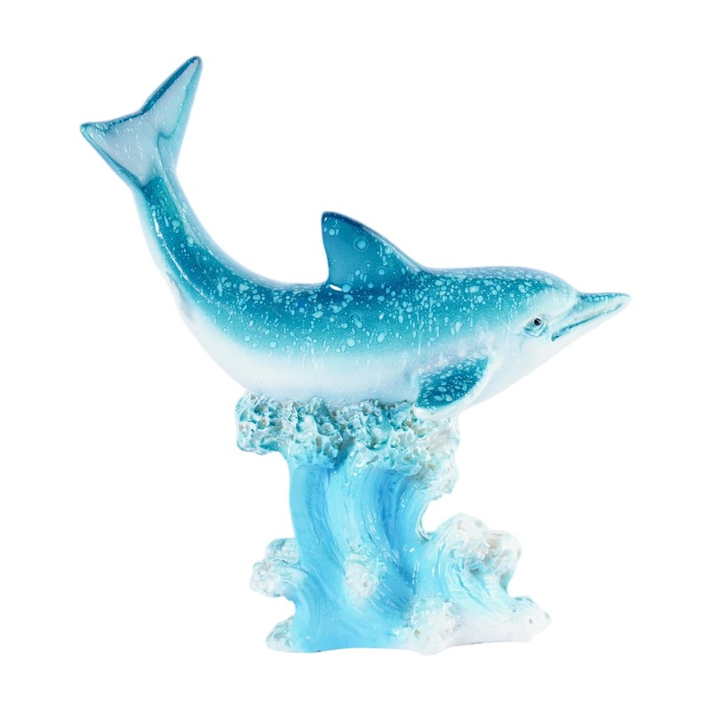 Brizoria Dolphin Decor Nautical Decor Leaping Dolphin Figurines Blue White