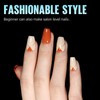 TOMICCA Coffin Shaped Short Nail Tips - 192PCS Half Matte
