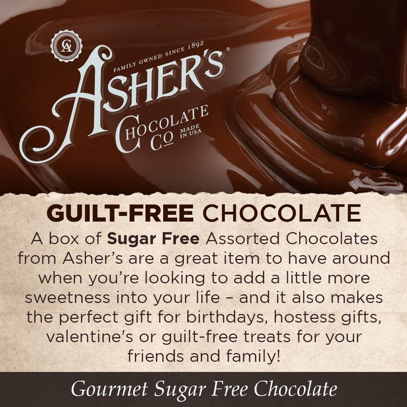 Asher's Sugar Free Chocolate Candy Assortment - Kosher, Keto, Milk