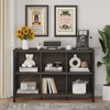 FATORRI Rustic 6 Cube Storage Organizer with Shelf, Wood and