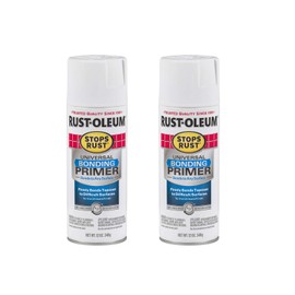 Rust-Oleum 285011-2PK Stops Rust Universal Bonding Primer Spray, 12 oz, White, 2 Pack