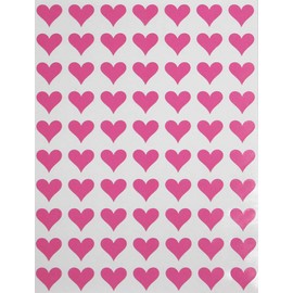 Royal Green 13mm Pink Valentine Heart Stickers – Permanent Heart Labels for Treat Bags, Gift Seals, Cards & Crafts – Easy Peel & Stick - (350 Pack)