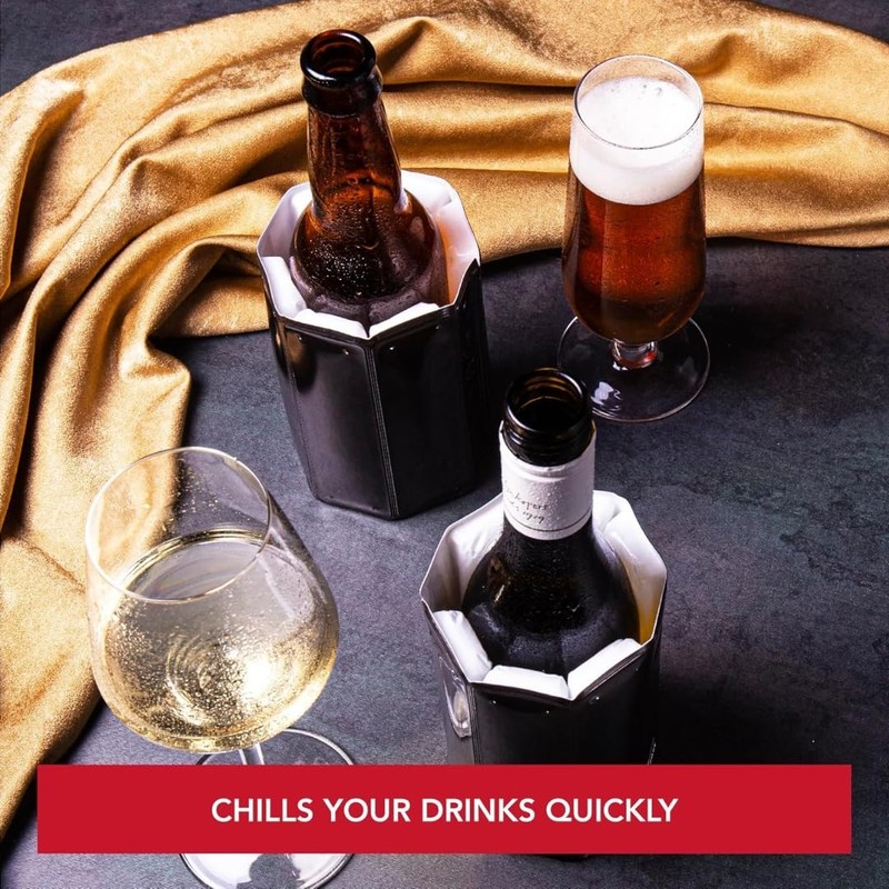Vacu vin Rapid Ice Mini Black (Foldable Bottle Cooler)