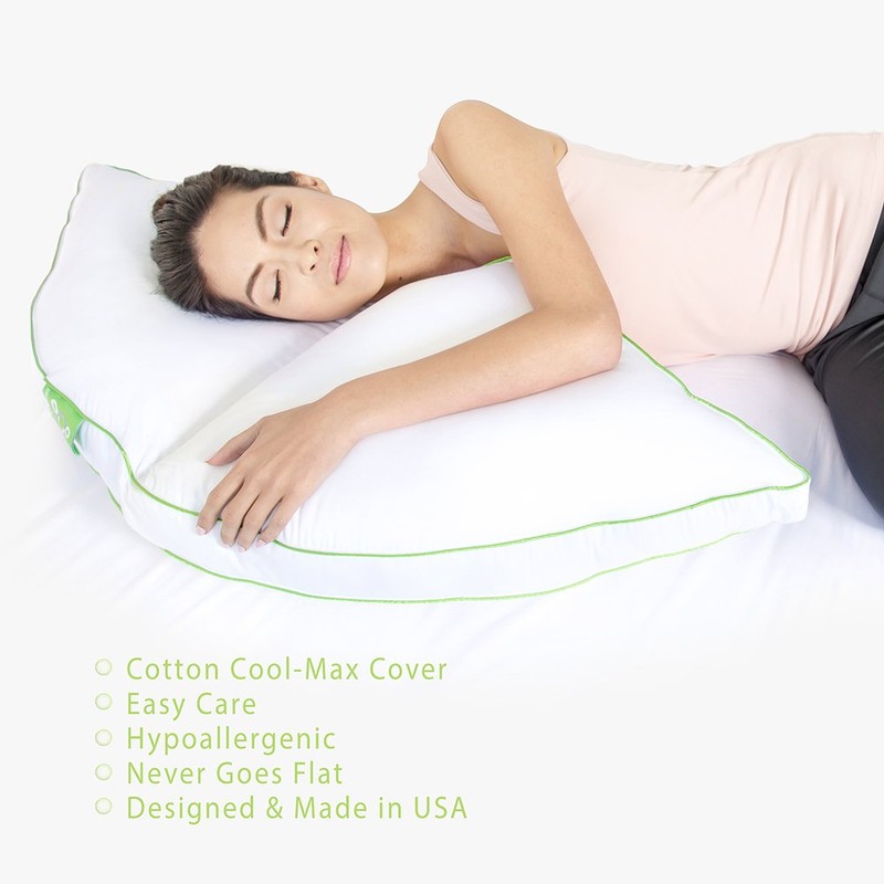Sleep Yoga 2-Pack Pillow Cover Case Side Sleeper Pillow (Gray)