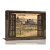 Farmhouse Old Barn Wall Art Western Landscape Pictures Wall Decor