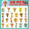Mistree 50 Stickers Giraffe 5 cm Craft Sticker Set Children