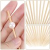 Blulu 200 Pieces Cocktail Picks 4.7 Inch Fruit Sticks Pearl