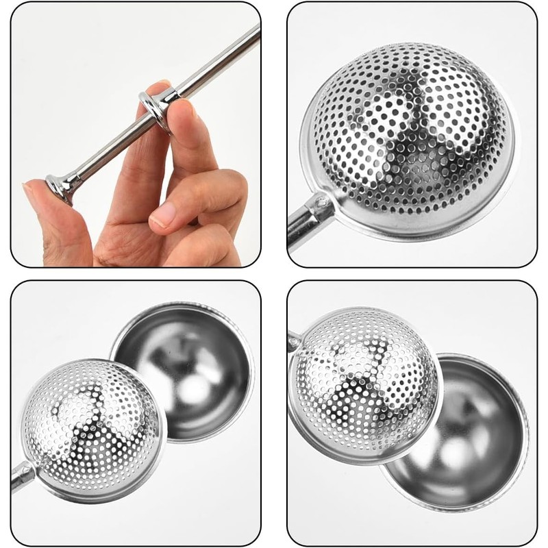 304 Silver Stainless Steel Flour Powder Filter Spoon, Shaker Duster