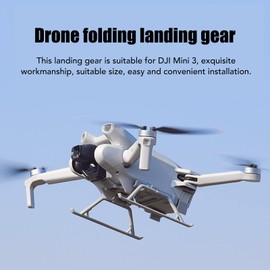 RiToEasysports Tren de Aterrizaje Plegable, Pata de Aterrizaje Extendida de Dron Ligero de Liberación Rápida para Accesorios de Dron Mini 3 Badji