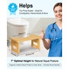 Foldable Toilet Stool, 7 Inches Bamboo Toilet Stool Squat for