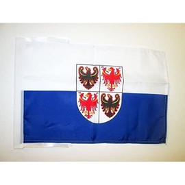 Trentino-Alto Adige Flag 18'' x 12'' cords - Italy - Italian Region SMALL flags 30 x 45cm - Banner 18x12 in - AZ FLAG