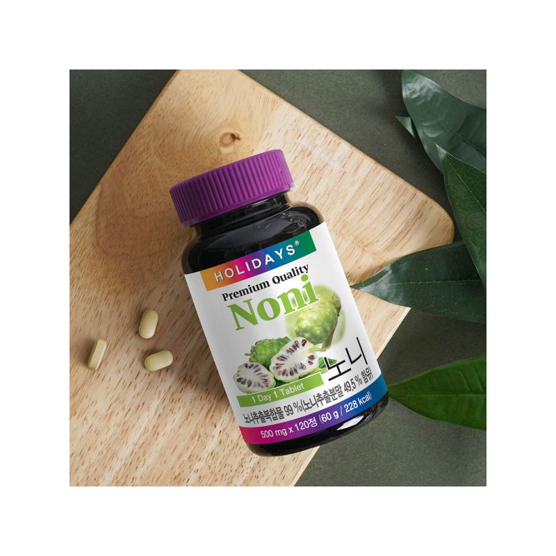Holidays 홀리데이즈 노니 120정 1병 (4개월분) Holidays Noni 120 Tablets