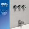 Plumb Pak PP825-35 Universal Bathtub Spout with Front Diverter, Brushed