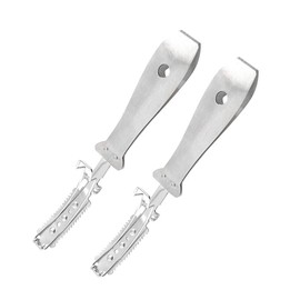 OHPHCALL 2pcs Shaver Pig Hair Removal Tool Pork Hair Scraper Razor Knife Blades Animal Hair Cleaning Scraper Razor Scraper Razor Blades Hair Removal Tweezers Mutitool Silver Stainless Steel