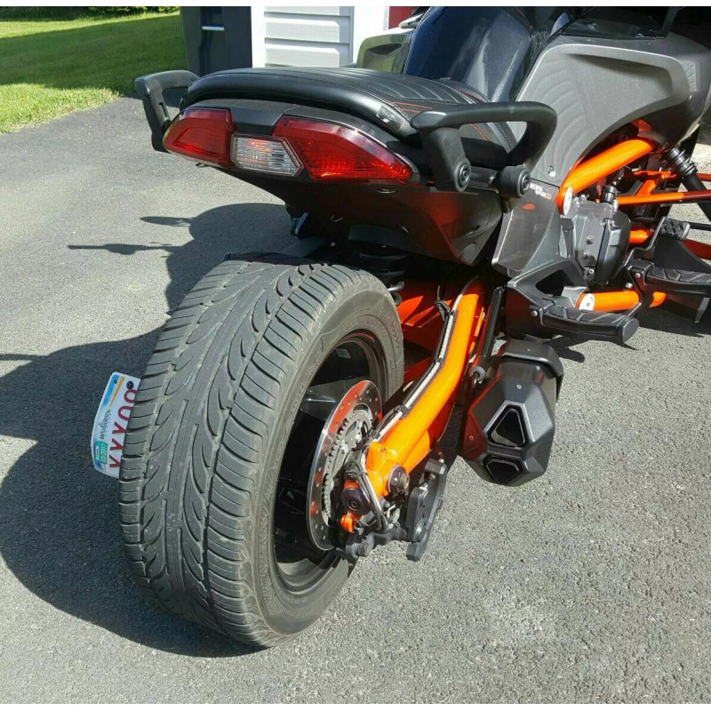 Beetelo Can-Am Spyder Rolled Side mt. License Plate Relocator Bracket